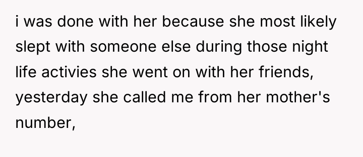 i was done with her because she most likely slept...