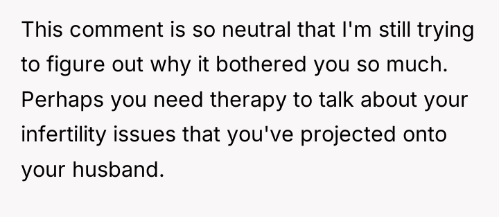 This comment is so neutral that I'm still trying to...