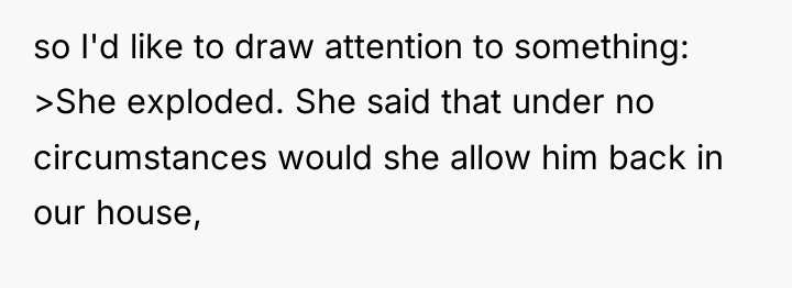 so I'd like to draw attention to something: >She exploded....