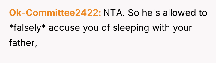 Ok-Committee2422 NTA. So he's allowed to *falsely* accuse you of...