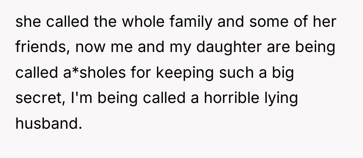 she called the whole family and some of her friends,...