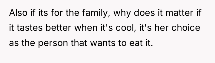 Also if its for the family, why does it matter...