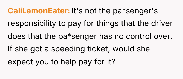 CaliLemonEater It's not the pa*senger's responsibility to pay for things...