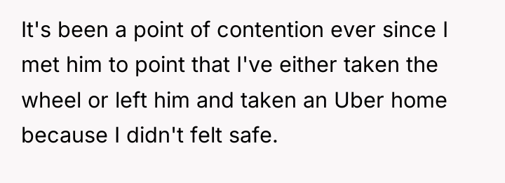 It's been a point of contention ever since I met...