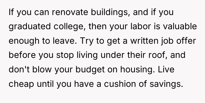 If you can renovate buildings, and if you graduated college,...