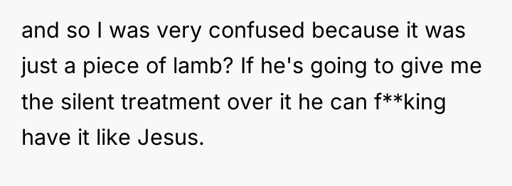 and so I was very confused because it was just...