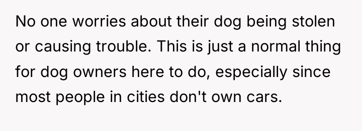 No one worries about their dog being stolen or causing...