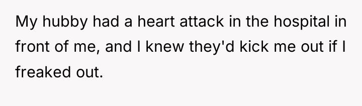 My hubby had a heart attack in the hospital in...