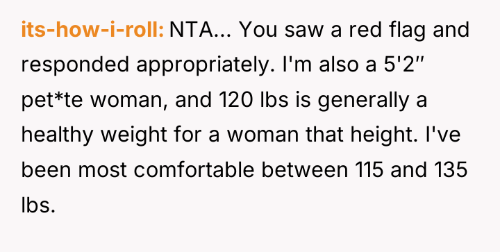 its-how-i-roll NTA... You saw a red flag and responded appropriately....