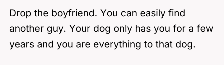 Drop the boyfriend. You can easily find another guy. Your...