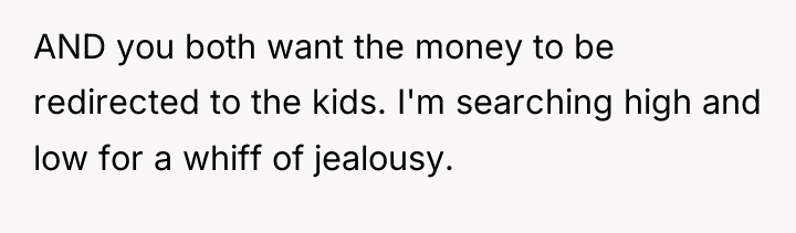 AND you both want the money to be redirected to...