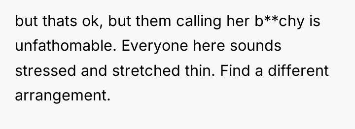 but thats ok, but them calling her b**chy is unfathomable....