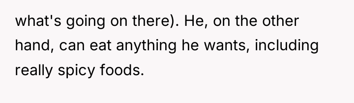 what's going on there). He, on the other hand, can...