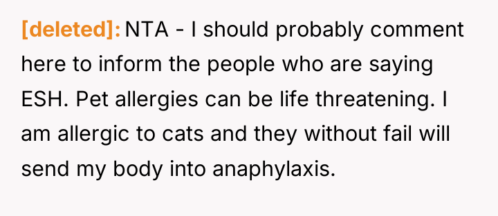 [deleted] NTA - I should probably comment here to inform...