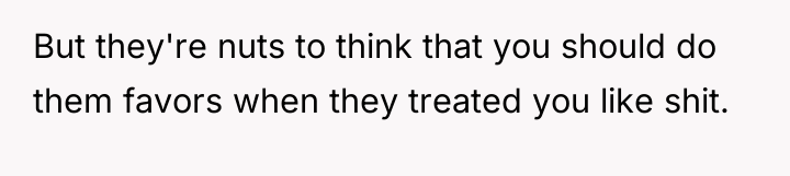 But they're nuts to think that you should do them...
