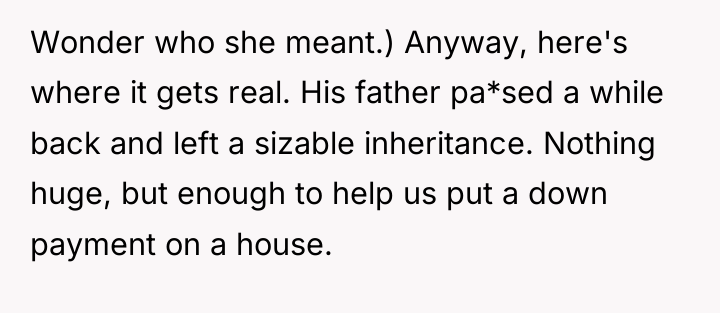 Wonder who she meant.) Anyway, here's where it gets real....
