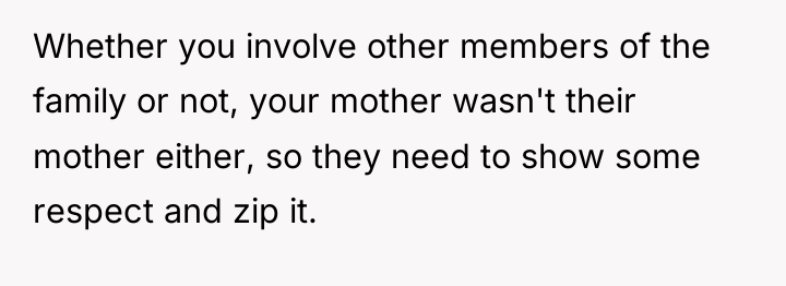Whether you involve other members of the family or not,...