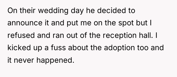 On their wedding day he decided to announce it and...
