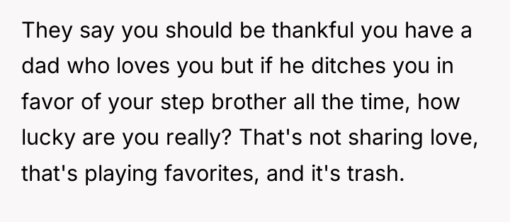 They say you should be thankful you have a dad...