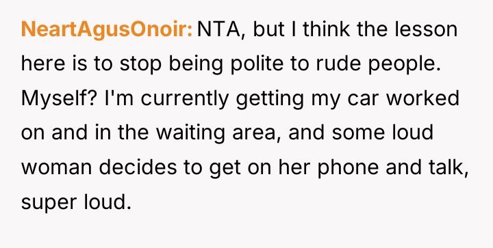 NeartAgusOnoir NTA, but I think the lesson here is to...