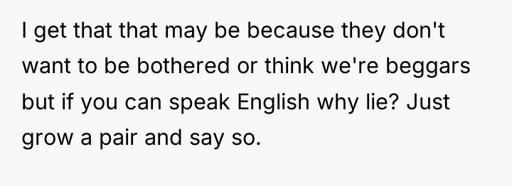 I get that that may be because they don't want...