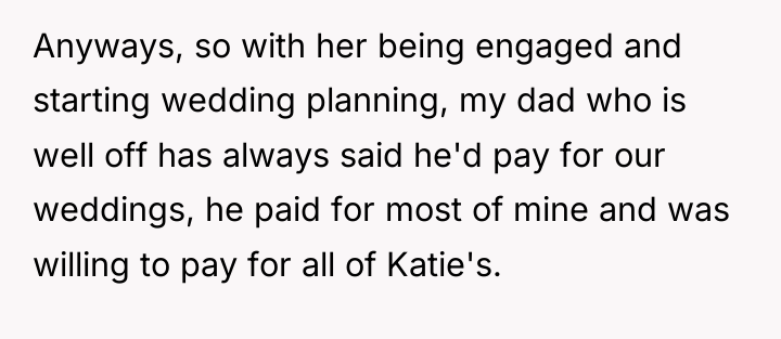 Anyways, so with her being engaged and starting wedding planning,...