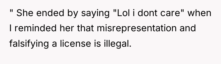 " She ended by saying "Lol i dont care" when...