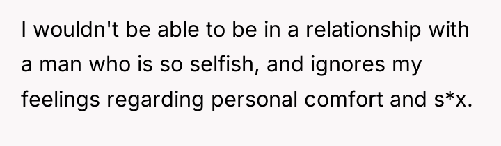 I wouldn't be able to be in a relationship with...