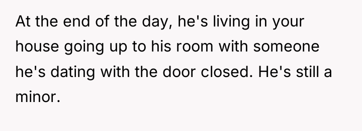 At the end of the day, he's living in your...