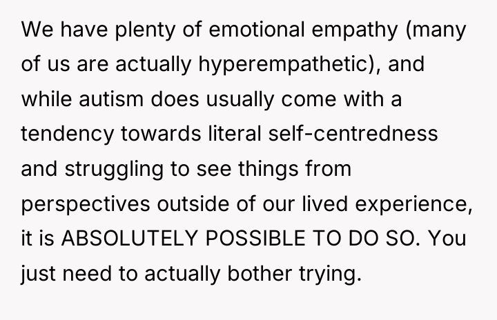 We have plenty of emotional empathy (many of us are...
