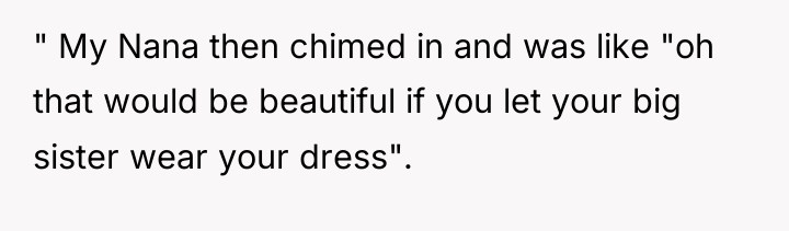 " My Nana then chimed in and was like "oh...