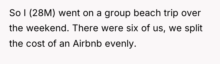 So I (28M) went on a group beach trip over...