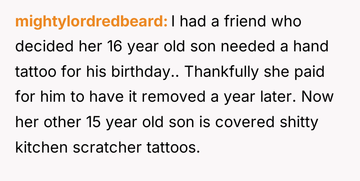 mightylordredbeard I had a friend who decided her 16 year...
