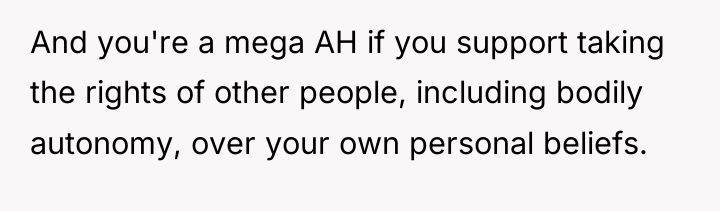 And you're a mega AH if you support taking the...