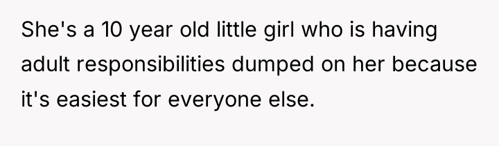 She's a 10 year old little girl who is having...