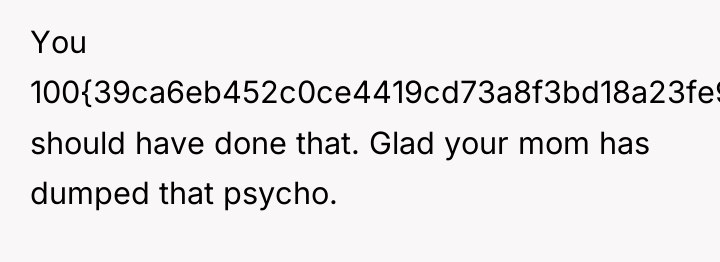 You 100{39ca6eb452c0ce4419cd73a8f3bd18a23fe95ab4febb092bc2ab1b542eeea82f} should have done that. Glad your mom has...