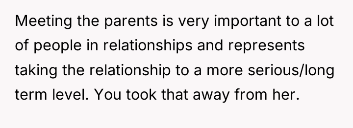Meeting the parents is very important to a lot of...