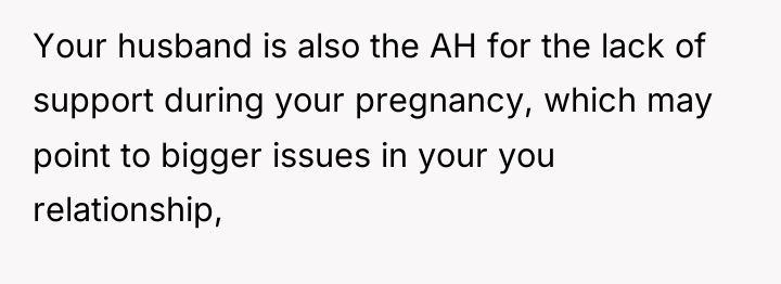 Your husband is also the AH for the lack of...