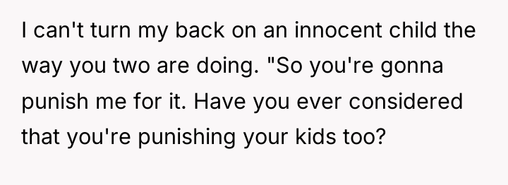 I can't turn my back on an innocent child the...