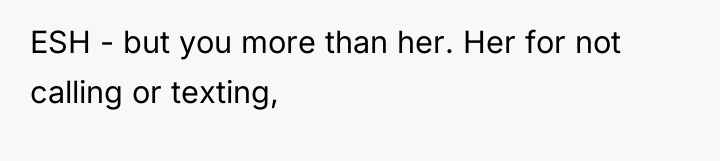 ESH - but you more than her. Her for not...