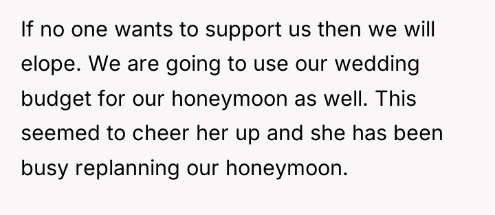 If no one wants to support us then we will...