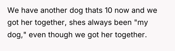 We have another dog thats 10 now and we got...