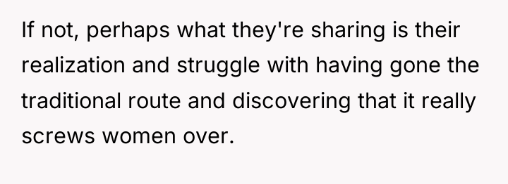 If not, perhaps what they're sharing is their realization and...