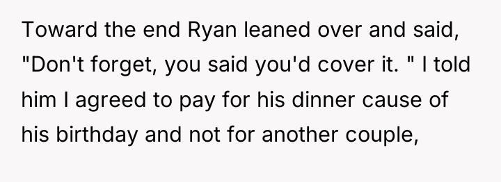 Toward the end Ryan leaned over and said, "Don't forget,...