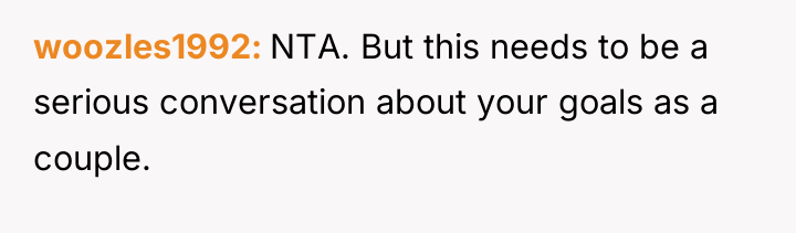 woozles1992 NTA. But this needs to be a serious conversation...