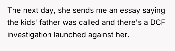 The next day, she sends me an essay saying the...