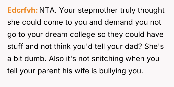 Edcrfvh NTA. Your stepmother truly thought she could come to...