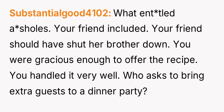 Substantialgood4102 What ent*tled a*sholes. Your friend included. Your friend should...