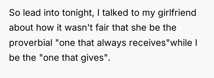 So lead into tonight, I talked to my girlfriend about...