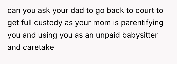 can you ask your dad to go back to court...